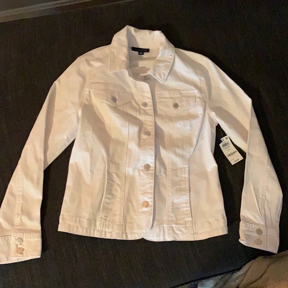 White lightweight denim jacket M